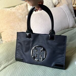Tory Burch Black Ella Tote - Nylon Tote Bag | Tory Burch in Excellent Condition